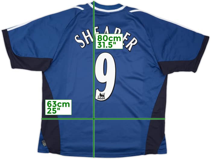 2001-02 Newcastle Away Shirt Shearer #9 - 9/10 - (XXL)