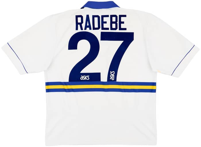 1993-95 Leeds United Home Shirt Radebe #27 - 6/10 - (L)
