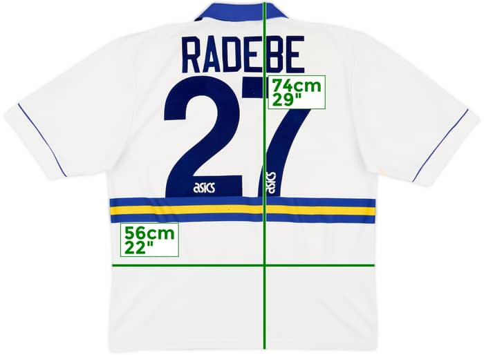 1993-95 Leeds United Home Shirt Radebe #27 - 6/10 - (L)