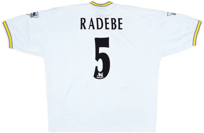 1996-98 Leeds United Home Shirt Radebe #5 - 6/10 - (XL)