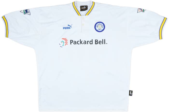 1996-98 Leeds United Home Shirt Radebe #5 - 6/10 - (XL)