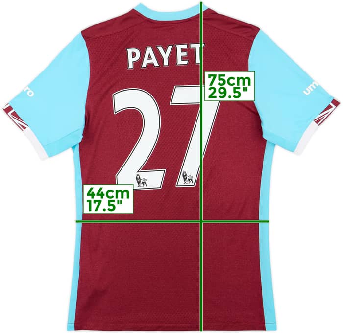2016-17 West Ham Home Shirt Payet #27 - 9/10 - (S)