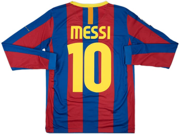 2010-11 Barcelona Home L/S Shirt Messi #10 - 7/10 - (XL.Boys)