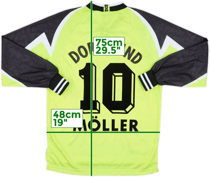 1995-96 Borussia Dortmund Home L/S Shirt Moller #10 - 9/10 - (S)