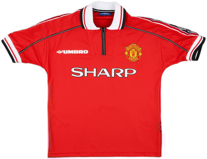 1998-00 Manchester United Home Shirt Beckham #7 - 9/10 - (Y)
