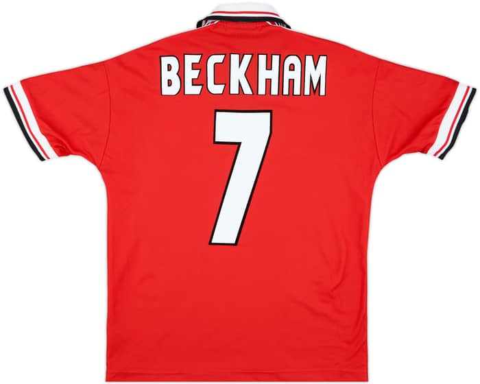1998-00 Manchester United Home Shirt Beckham #7 - 10/10 - (Y)