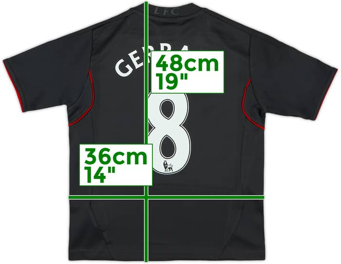 2011-12 Liverpool Away Shirt Gerrard #8 - 8/10 - (5-6 Years)