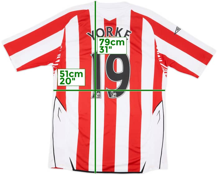 2007-08 Sunderland Home Shirt Yorke #19 - 6/10 - (L)