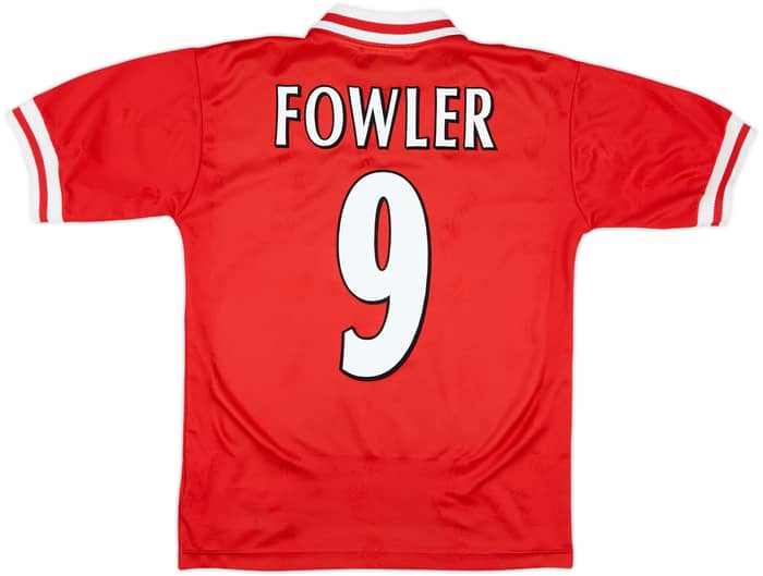 1996-98 Liverpool Home Shirt Fowler #9 - 9/10 - (Y)