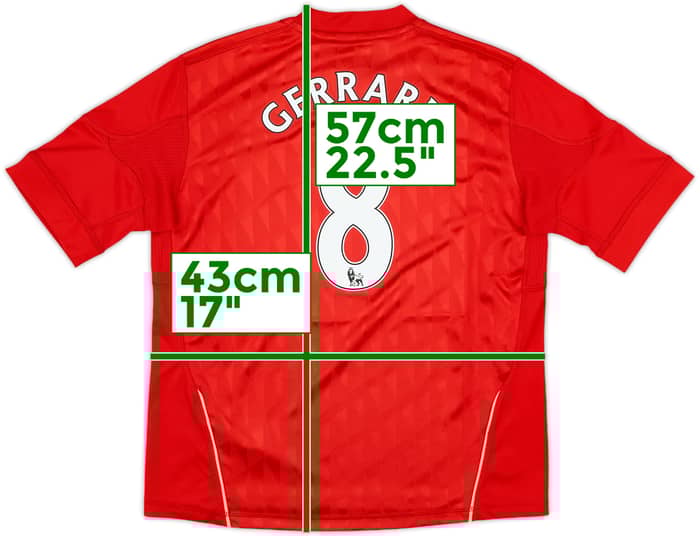 2010-12 Liverpool Home Shirt Gerrard #8 - 9/10 - (7-8 Years)