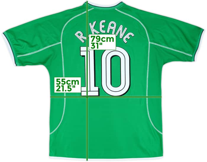 2002-03 Ireland Home Shirt R.Keane #10 - 9/10 - (L)