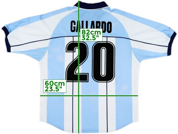 2000-01 Argentina Home Shirt Gallardo #20 - 4/10 - (XL)