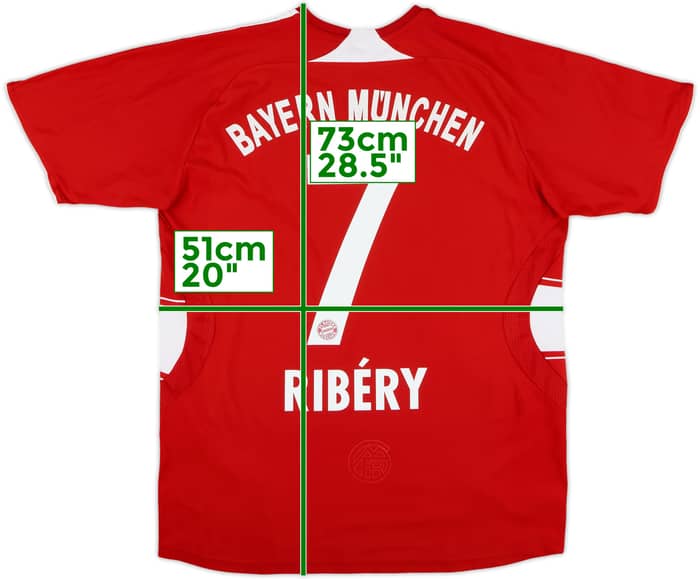 2008-09 Bayern Munich Home Shirt Ribery #7 - 8/10 - (XL.Boys)