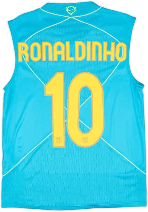 2007-08 Barcelona Nike Training Vest Ronaldinho #10 - 8/10 - (M)