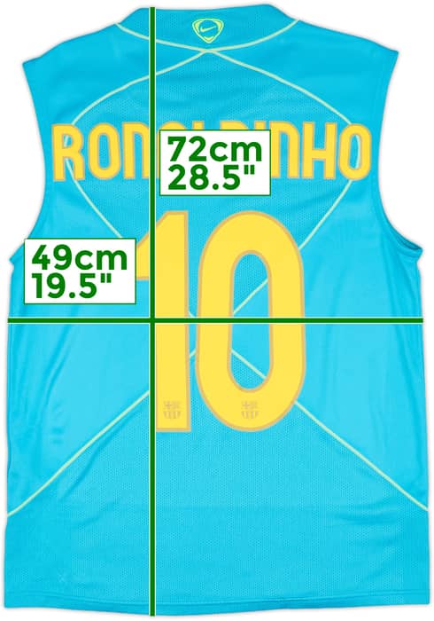 2007-08 Barcelona Nike Training Vest Ronaldinho #10 - 8/10 - (M)