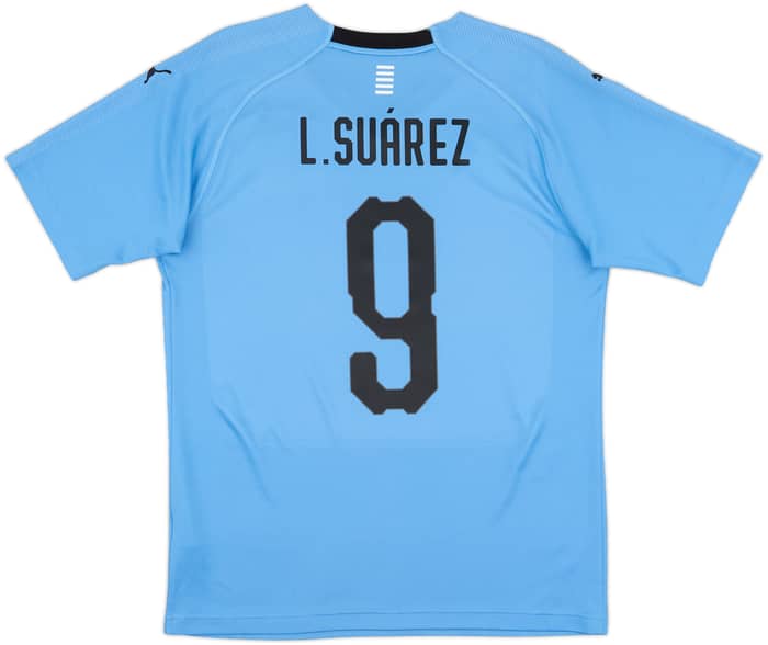 2018-19 Uruguay Home Shirt Suarez #9 - 9/10 - (M)