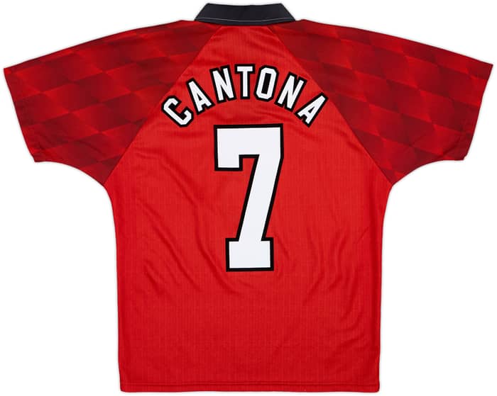 1996-98 Manchester United Home Shirt Cantona #7 - 9/10 - (Y)