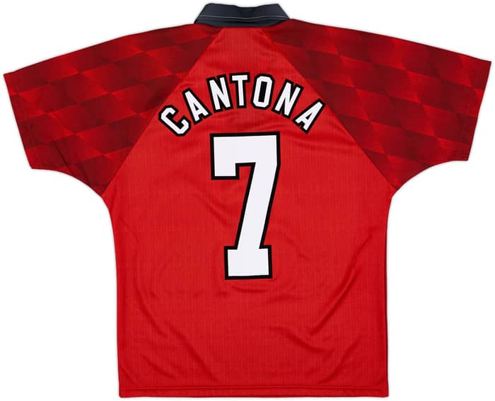 1996-98 Manchester United Home Shirt Cantona #7 - 9/10 - (Y)