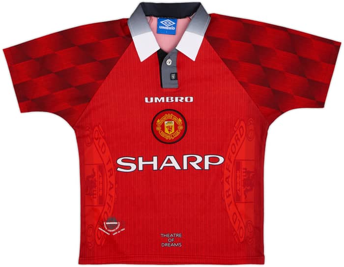 1996-98 Manchester United Home Shirt Cantona #7 - 9/10 - (Y)