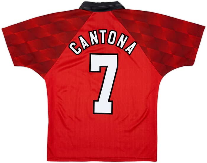 1996-98 Manchester United Home Shirt Cantona #7 - 9/10 - (Y)