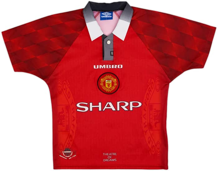 1996-98 Manchester United Home Shirt Cantona #7 - 9/10 - (Y)