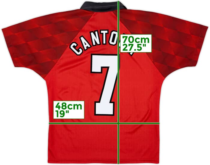 1996-98 Manchester United Home Shirt Cantona #7 - 9/10 - (Y)