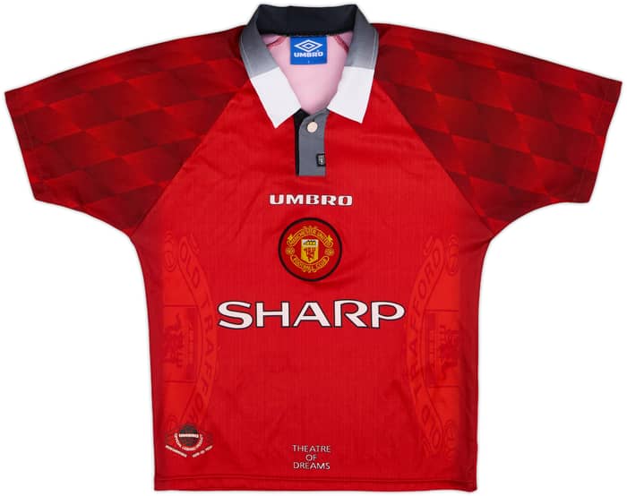 1996-98 Manchester United Home Shirt Cantona #7 - 9/10 - (Y)