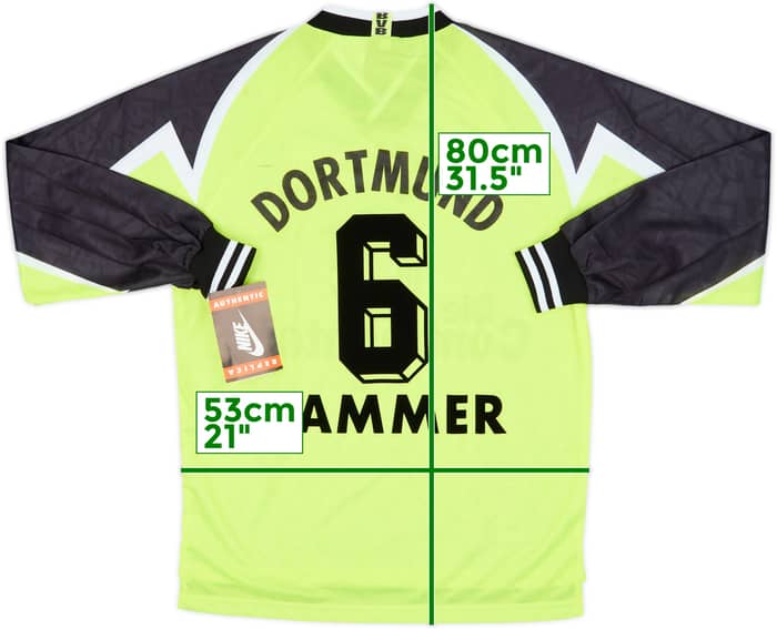 1995-96 Borussia Dortmund Home L/S Shirt Sammer #6 (M)