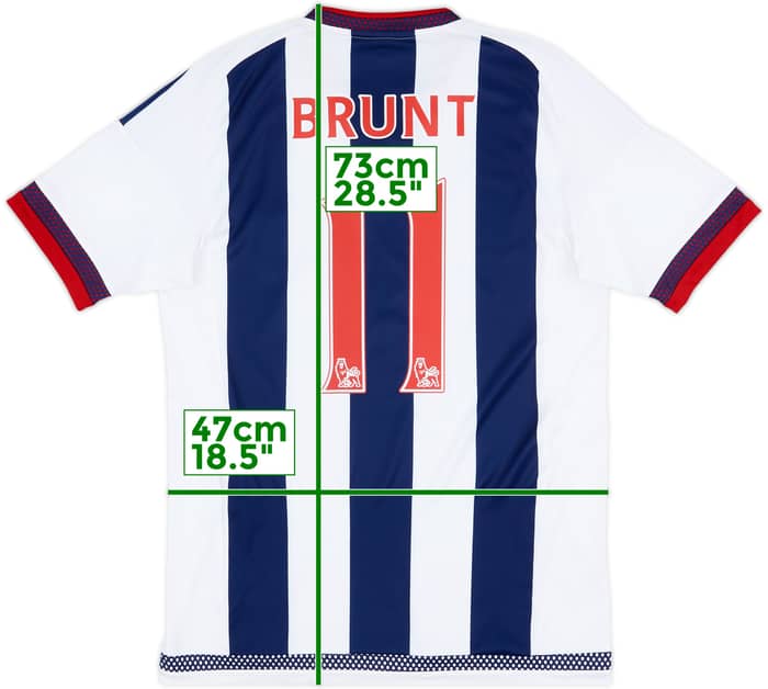 2015-16 West Brom Home Shirt Brunt #11 - 8/10 - (S)