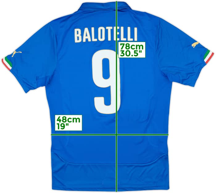2014-15 Italy Home Shirt Balotelli #9 (L)