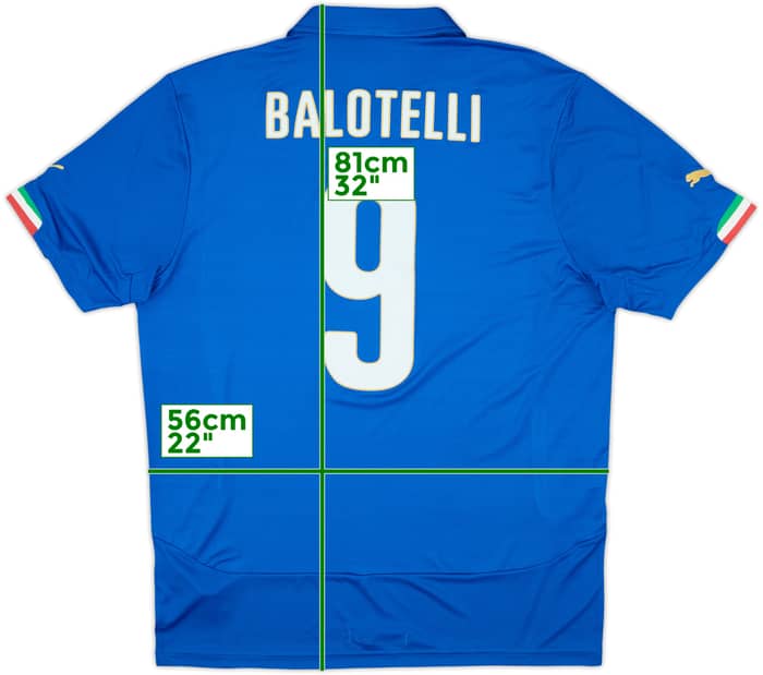 2014-15 Italy Home Shirt Balotelli #9 (XL)