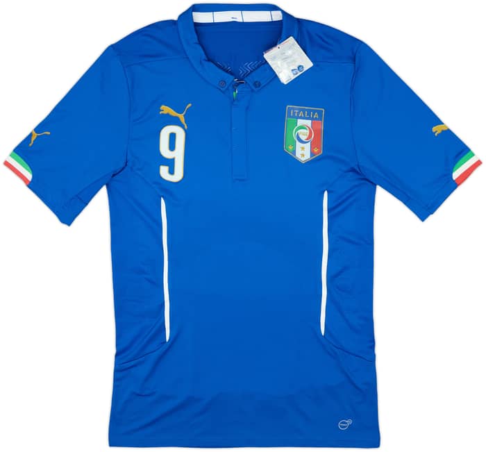 2014-15 Italy Authentic Home Shirt Balotelli #9 (XXL)