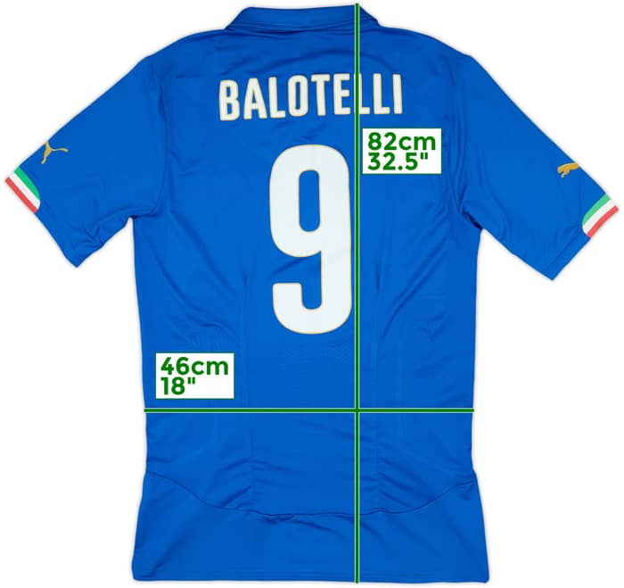 2014-15 Italy Authentic Home Shirt Balotelli #9 (XXL)