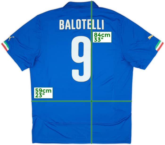 2014-15 Italy Home Shirt Balotelli #9 (XXL)