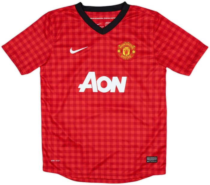 2012-13 Manchester United Home Shirt Rooney #10 - 8/10 - (L.Boys)