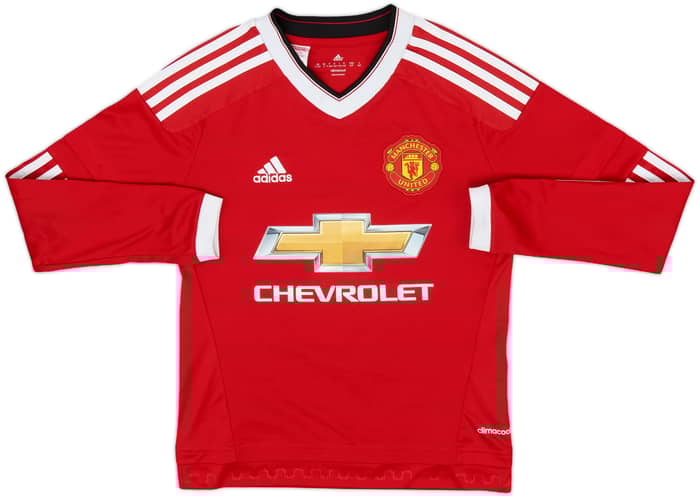 2015-16 Manchester United Home L/S Shirt Rooney #10 - 8/10 - (S.Boys)