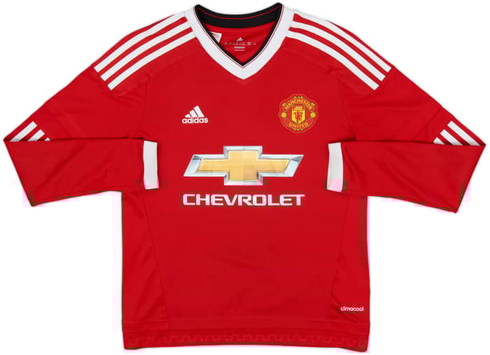 2015-16 Manchester United Home L/S Shirt Rooney #10 - 8/10 - (M.Boys)
