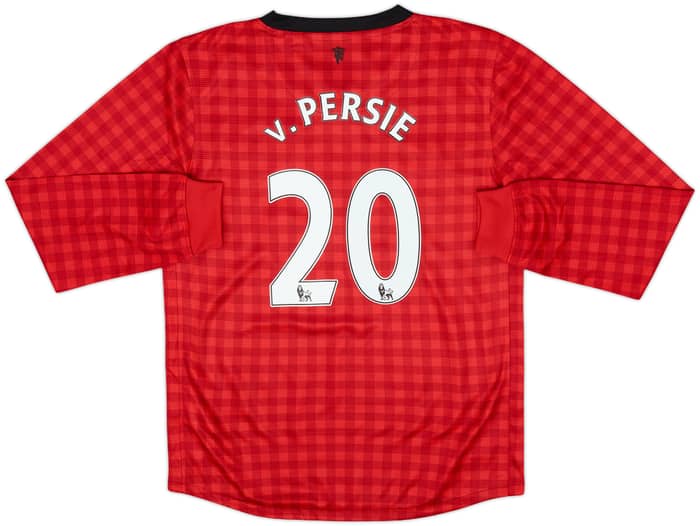 2012-13 Manchester United Home L/S Shirt v.Persie #20 - 9/10 - (M.Boys)