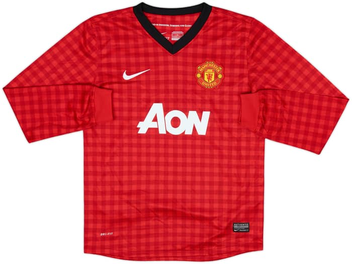 2012-13 Manchester United Home L/S Shirt v.Persie #20 - 9/10 - (M.Boys)