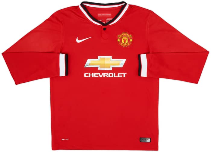 2014-15 Manchester United Home L/S Shirt Rooney #10 - 8/10 - (L.Boys)