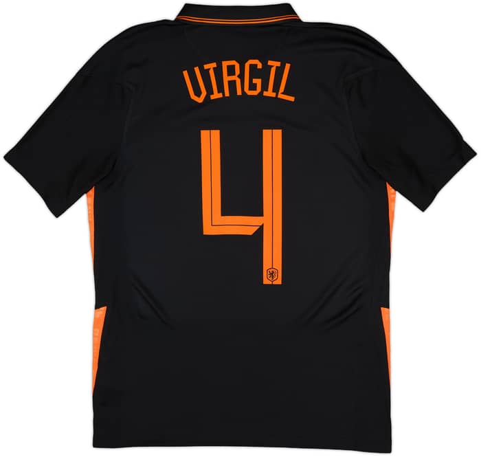 2020-22 Netherlands Away Shirt Virgil #4 - 10/10 - (M)