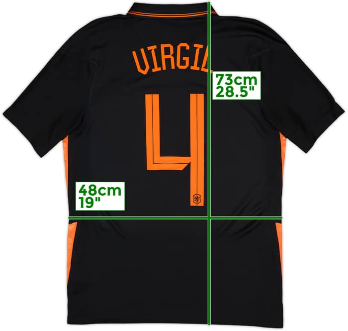 2020-22 Netherlands Away Shirt Virgil #4 - 10/10 - (M)