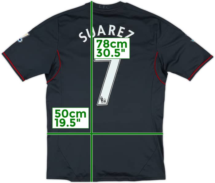 2011-12 Liverpool Away Shirt Suarez #7 - 6/10 - (M)