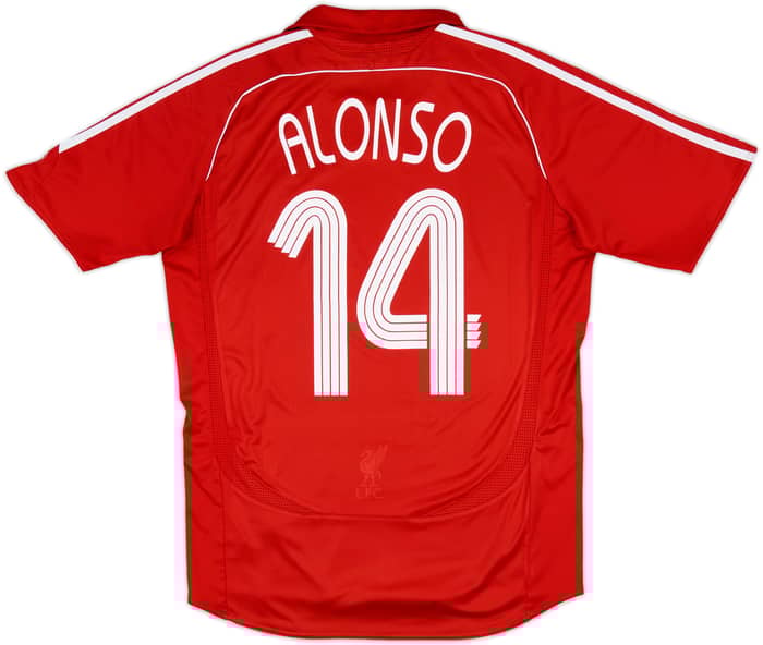 2006-08 Liverpool Home Shirt Alonso #14 - 6/10 - (M)