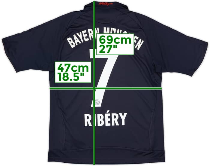 2008-09 Bayern Munich Away Shirt Ribery #7 - 7/10 - (L.Boys)