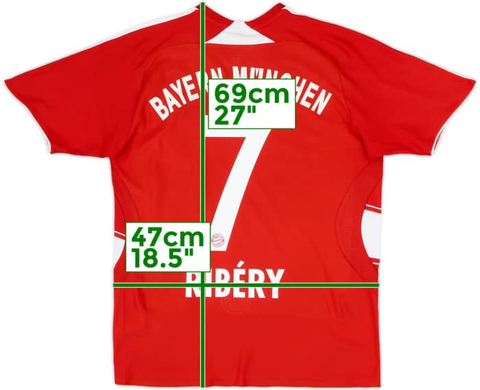 2007-08 Bayern Munich Home Shirt Ribery #7 - 7/10 - (L.Boys)