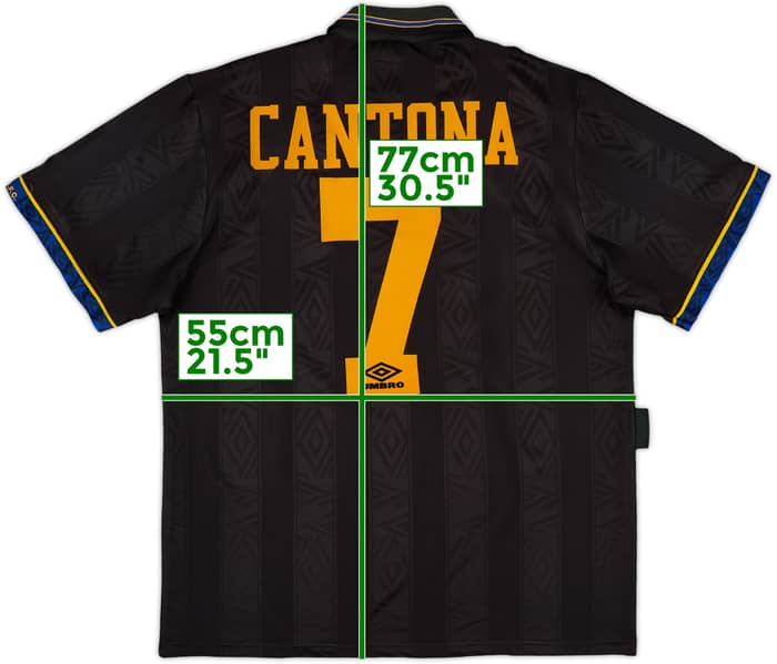 1993-95 Manchester United Away Shirt Cantona #7 - 8/10 - (L)