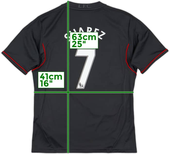 2011-12 Liverpool Away Shirt Suarez #7 - 8/10 - (M.Boys)