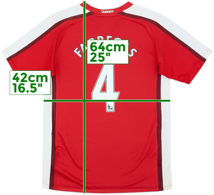 2008-10 Arsenal Home Shirt Fabregas #4 - 7/10 - (M.Boys)