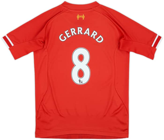 2013-14 Liverpool Home Shirt Gerrard #8 - 7/10 - (M.Boys)